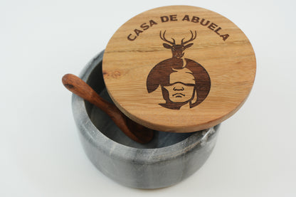 Bodega de Mármol Casa De Abuela (Blanco/Gris)